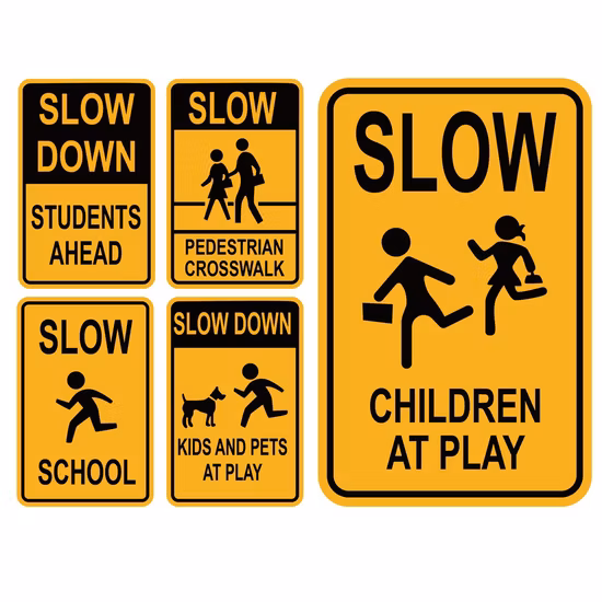 カスタマイズされた卸売アルミニウム発光および反射街路交通警告標識